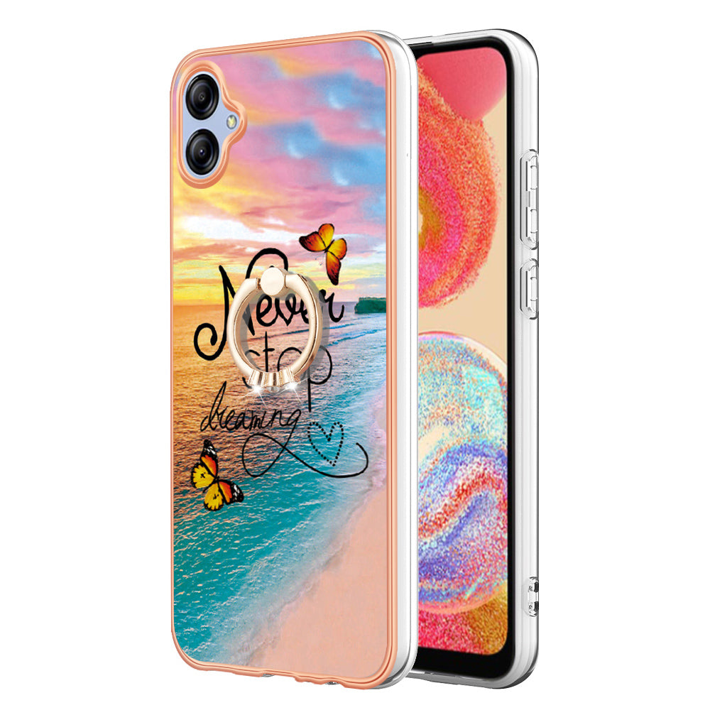YB IMD Series-6 TPU Phone Case for Samsung Galaxy A04e 4G / M04 4G / F04 4G Electroplated Frame IMD Marble Pattern Kickstand Cover YB IMD Series-6 TPU Phone Case for Samsung Galaxy A04e 4G / M04 4G / F04 4G Electroplated Frame IMD Marble Pattern Kickstand Cover